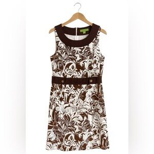 Island Republic Women’s Size 10 Brown & White Sleeveless Dress